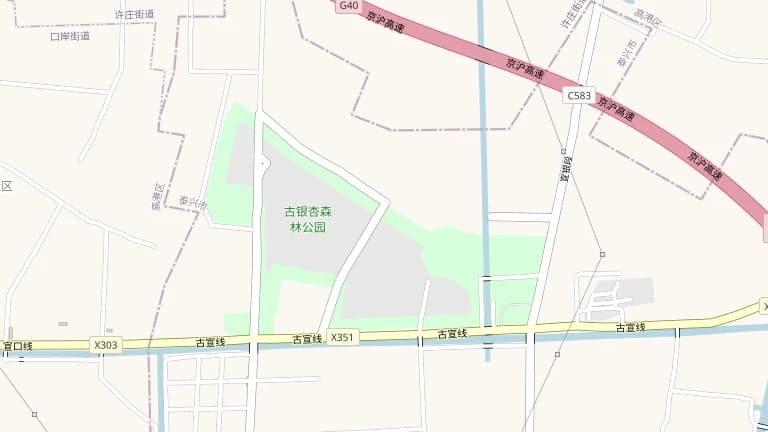 泰兴国家古银杏森林公园 地图预览
